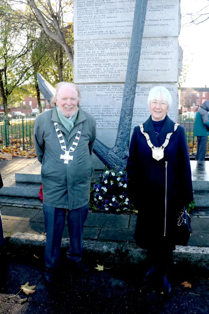 Dr. Joe Varley, President of the Maritime Museum of Ireland, along with Cathaoirleach of Dun Laoghaire-Rathdown County Council, Councillor Mary Hanifin.